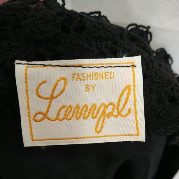 Vintage Lampl Button Up Cardigan Sweater Women Size M Black Lined 3/4 Sleeve - Picture 6 of 7